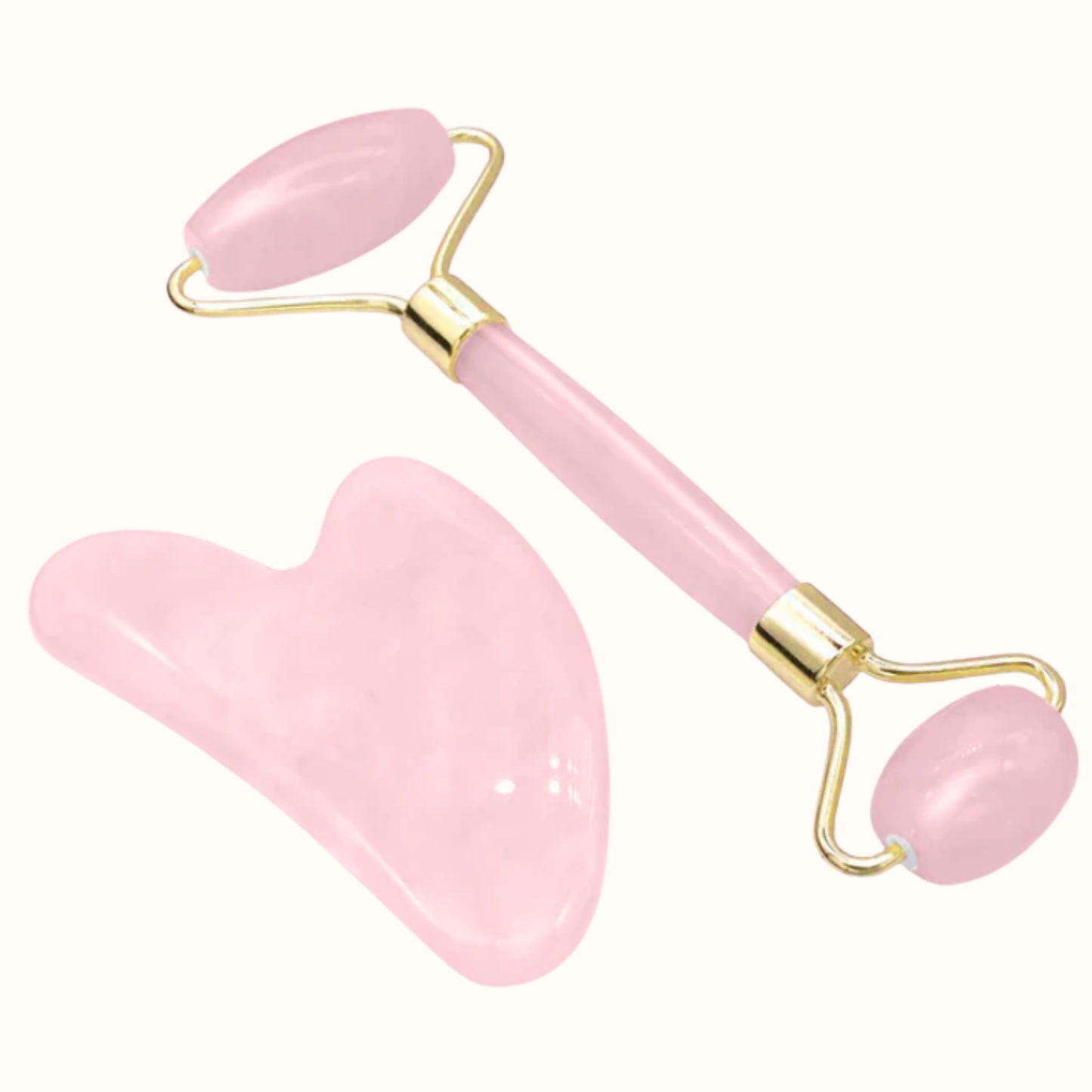 Gua Sha Set med Jade Roller och Gua Sha massagesten